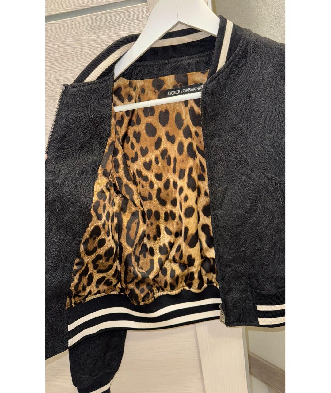 DOLCE&GABBANA Черная полиэстеровая куртка, фото 4