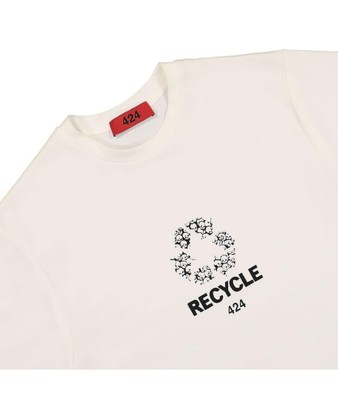 424 Белая хлопковая футболка, фото 3