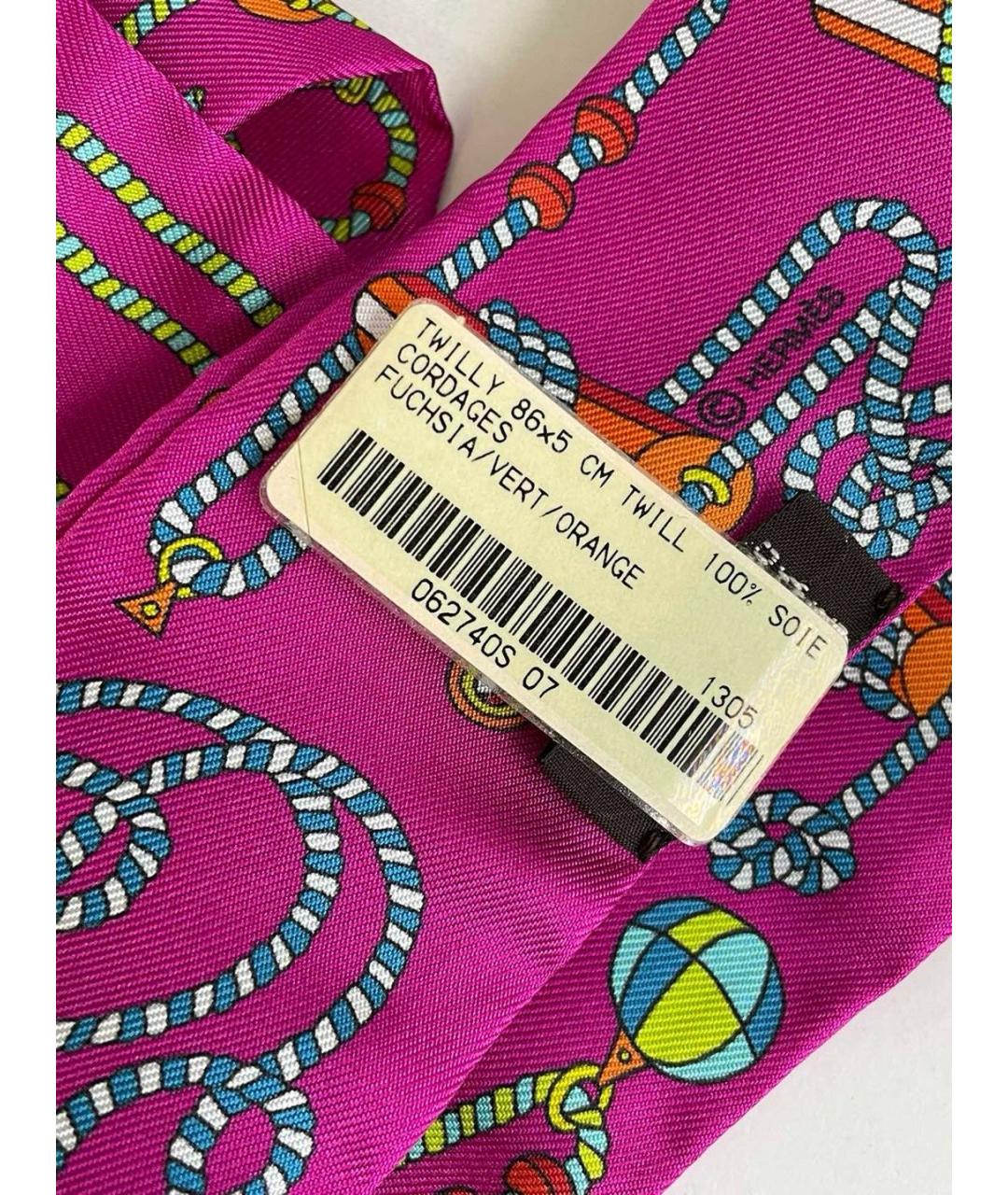 HERMES Фуксия повязка, фото 4