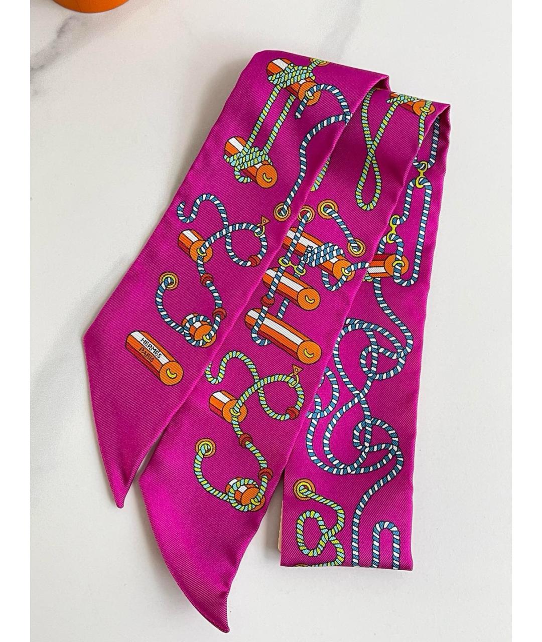 HERMES Фуксия повязка, фото 3