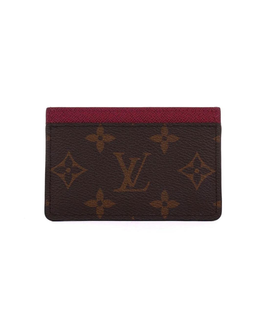 LOUIS VUITTON Коричневый кардхолдер, фото 3