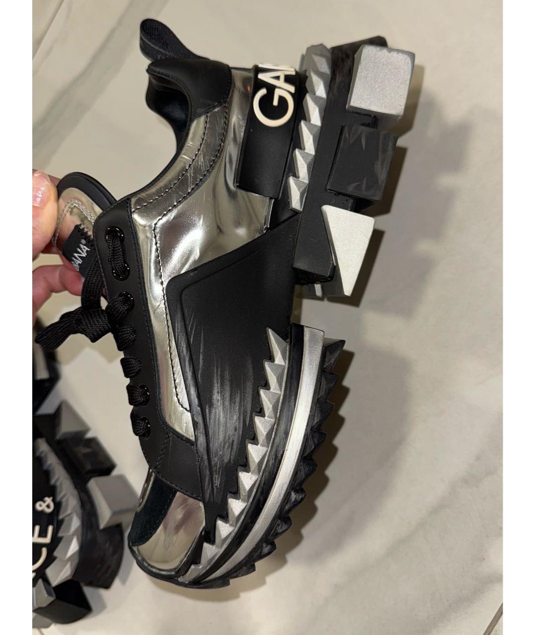 DOLCE&GABBANA Мульти кожаные кроссовки, фото 6