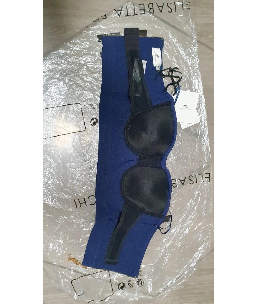 ELISABETTA FRANCHI Синий вискозный корсет, фото 8