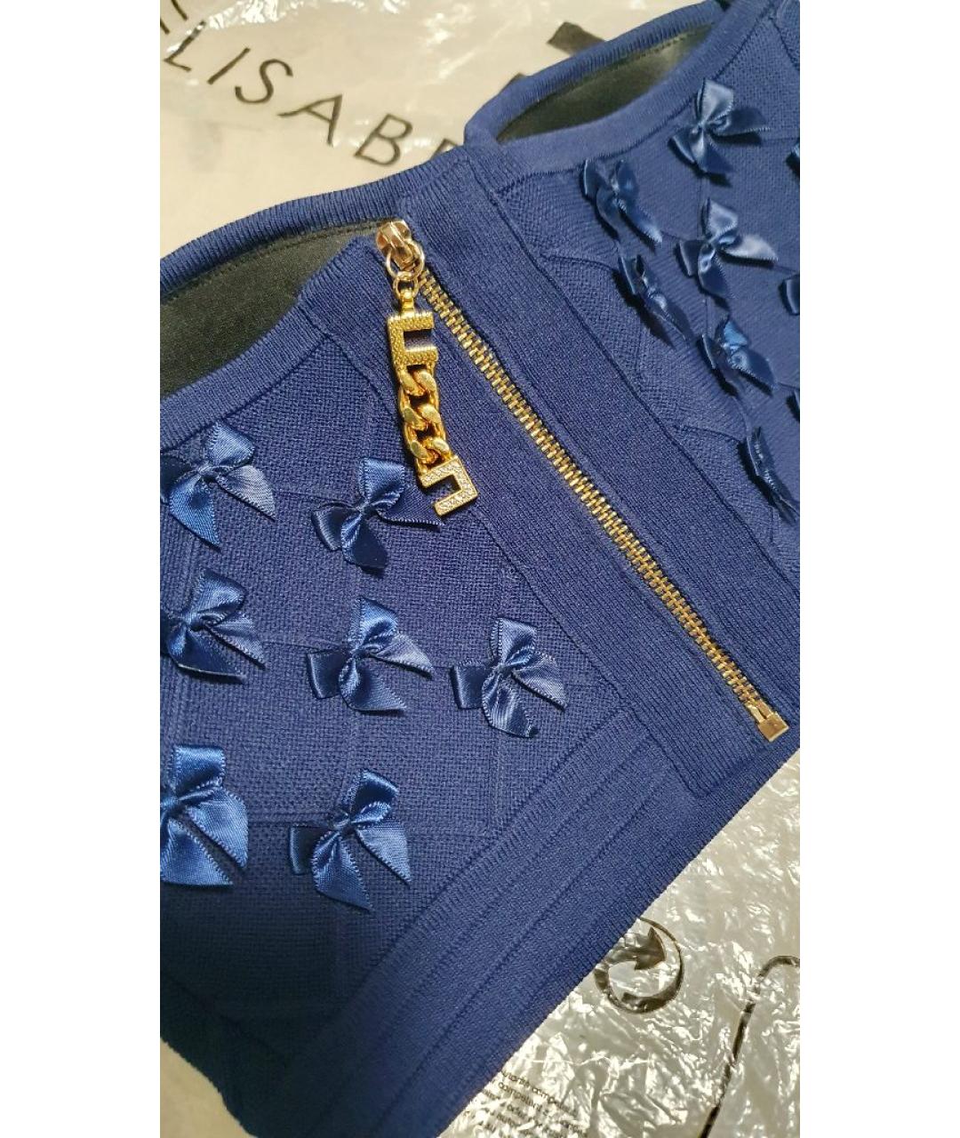 ELISABETTA FRANCHI Синий вискозный корсет, фото 7