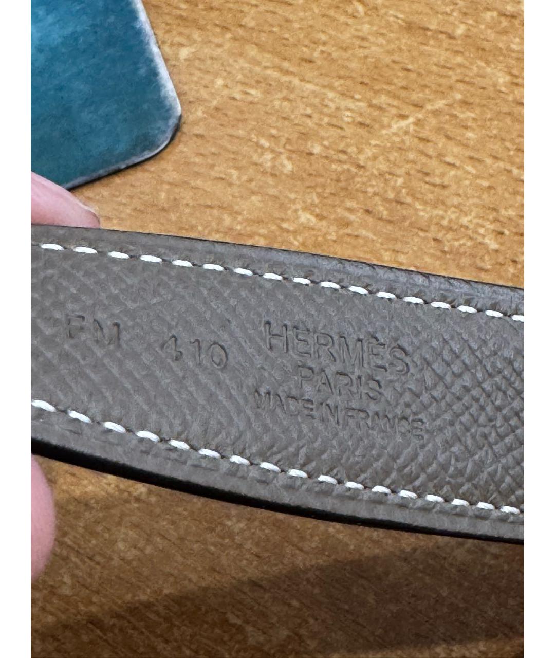 HERMES Красный кожаный ремень, фото 3