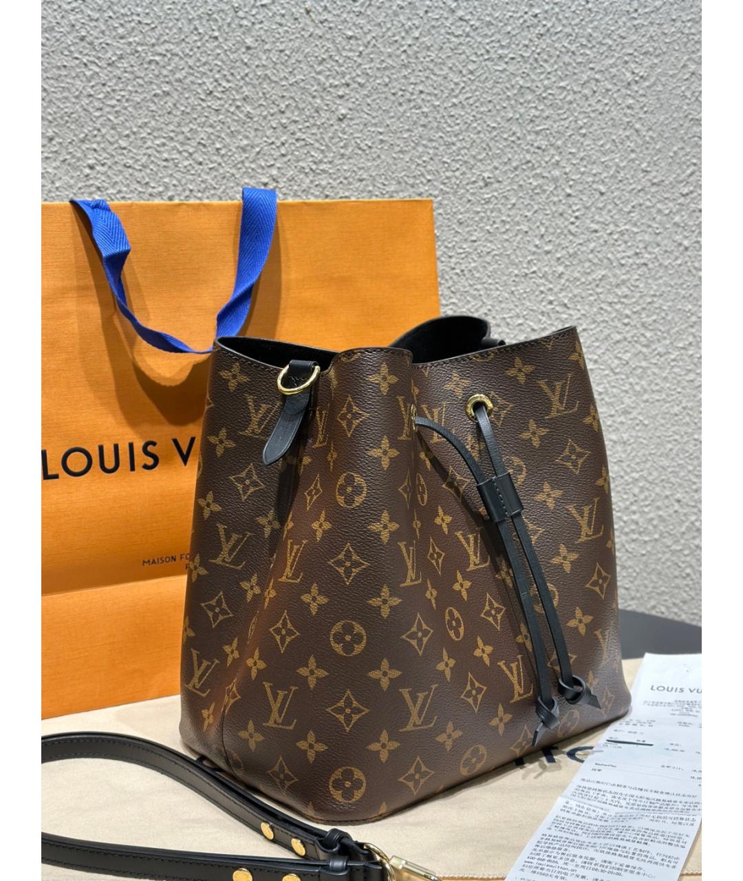 LOUIS VUITTON Коричневая сумка через плечо из искусственной кожи, фото 3