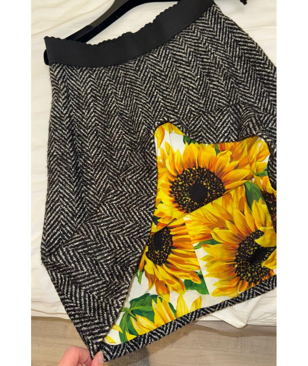 DOLCE&GABBANA Серая юбка мини, фото 4