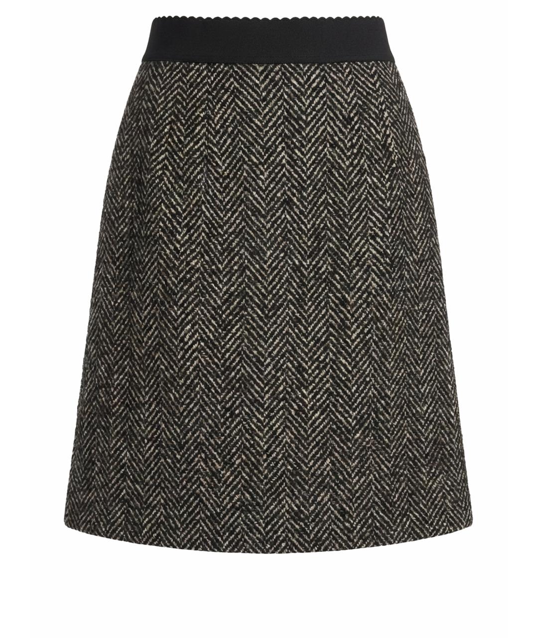 DOLCE&GABBANA Серая юбка мини, фото 1