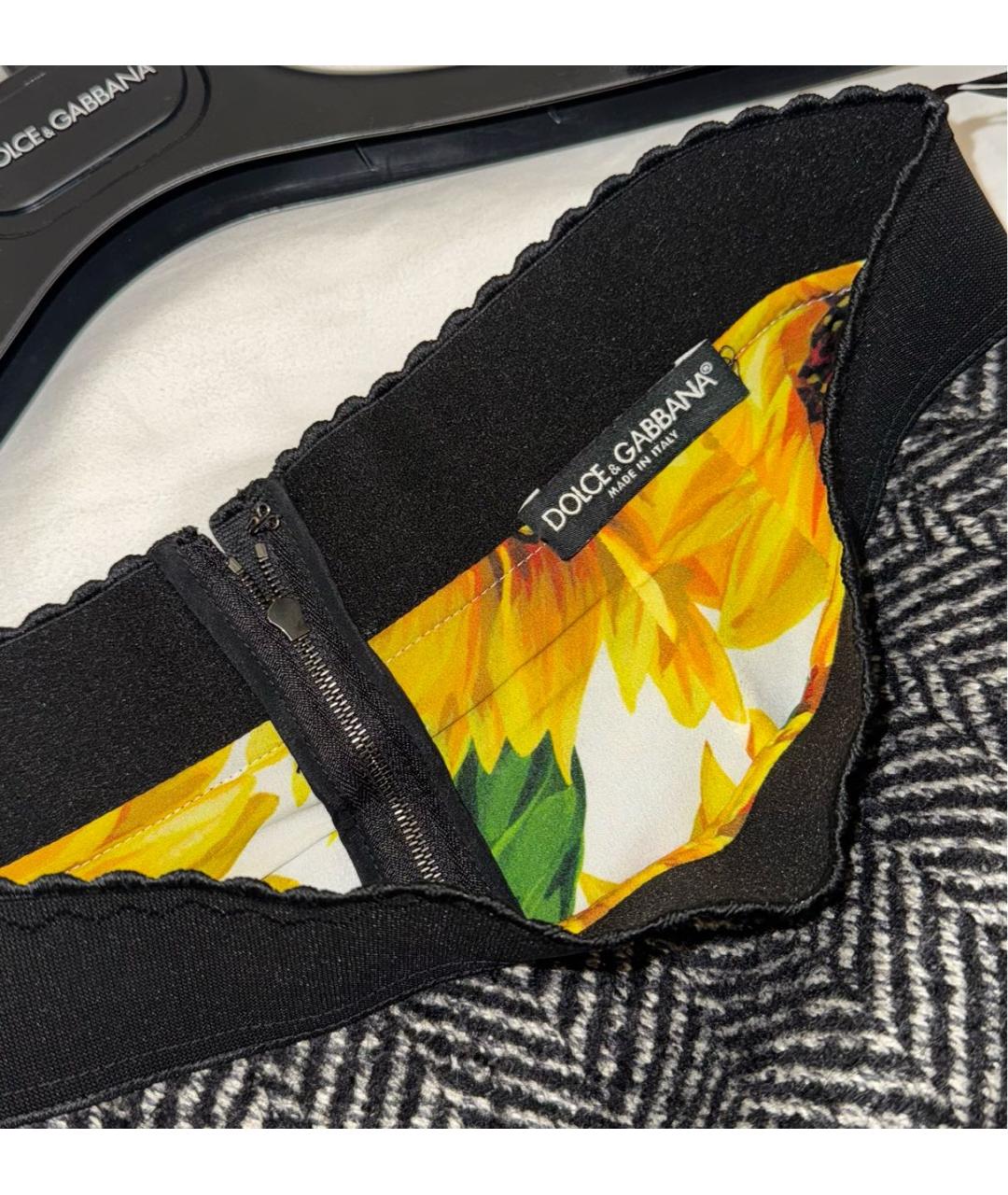 DOLCE&GABBANA Серая юбка мини, фото 2