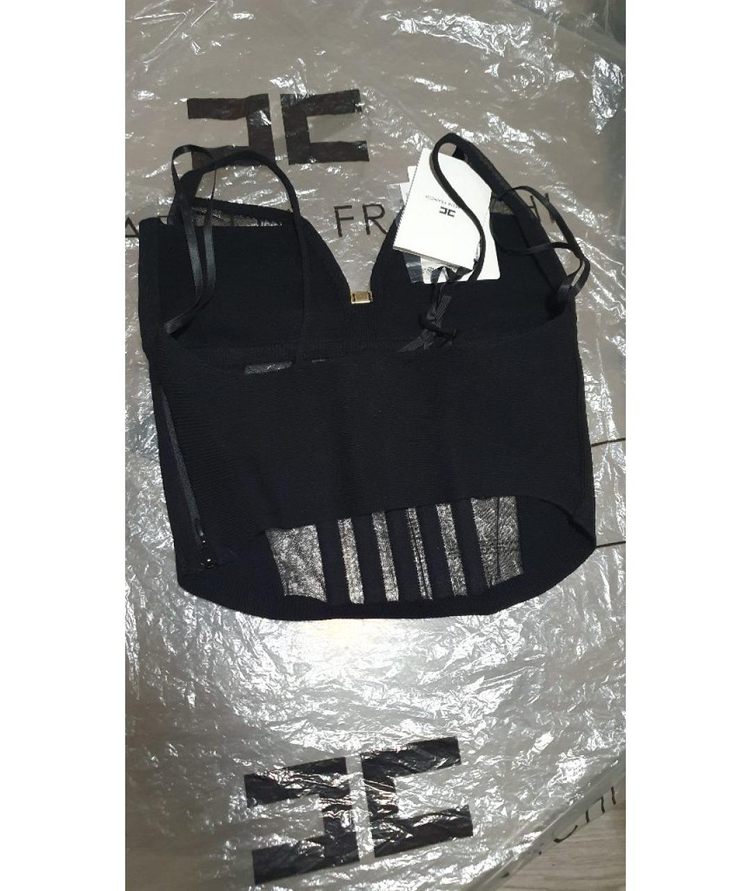 ELISABETTA FRANCHI Черный вискозный корсет, фото 7