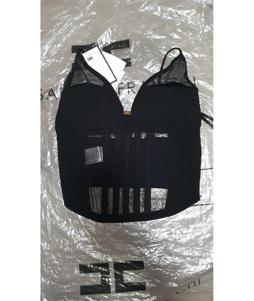 ELISABETTA FRANCHI Черный вискозный корсет, фото 6