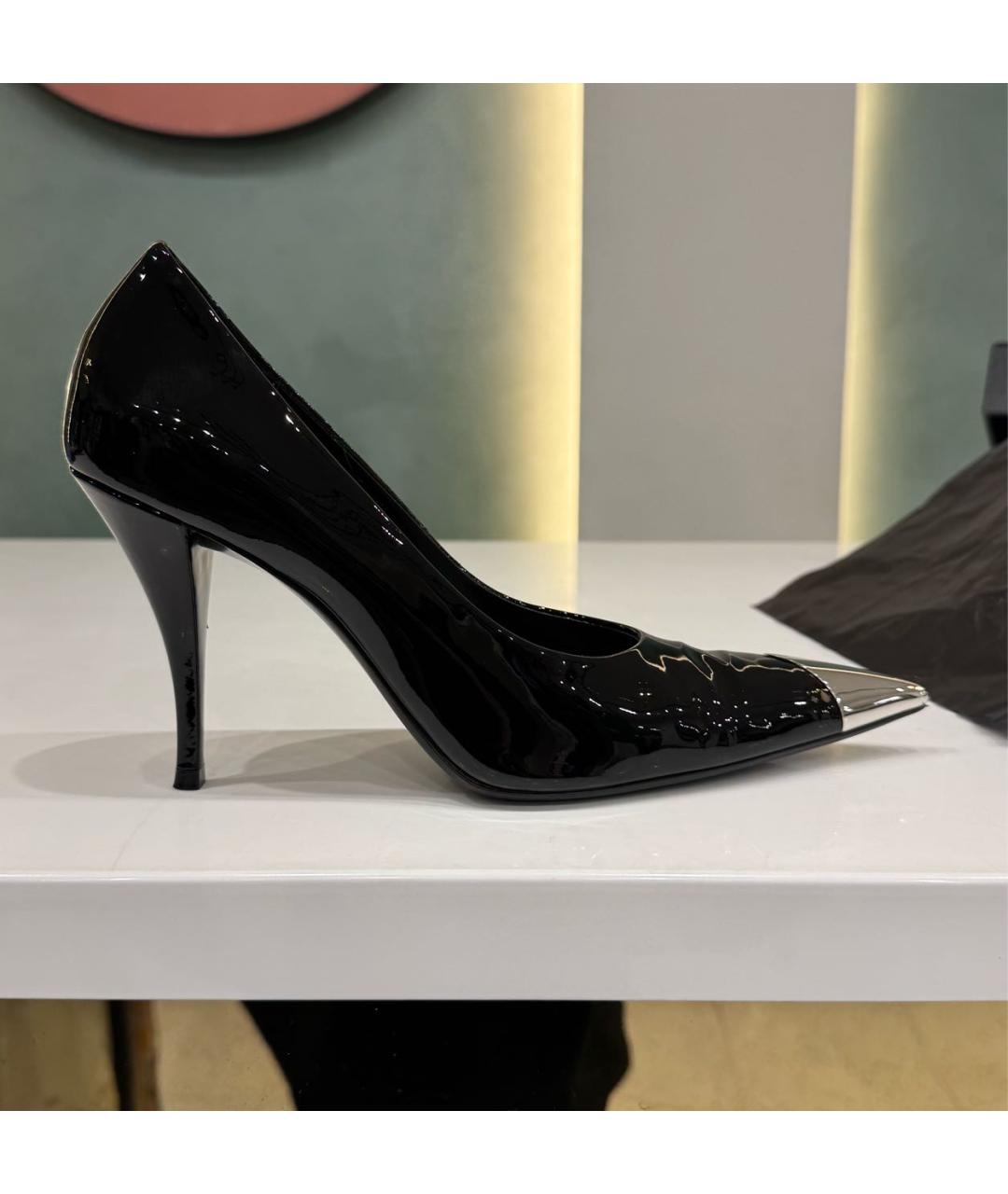 SAINT LAURENT Черные туфли из лакированной кожи, фото 9