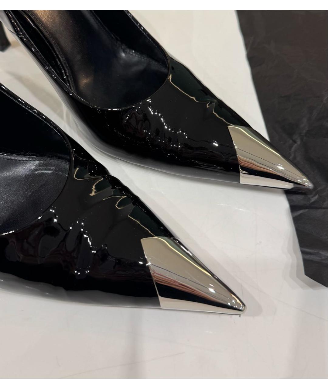 SAINT LAURENT Черные туфли из лакированной кожи, фото 3