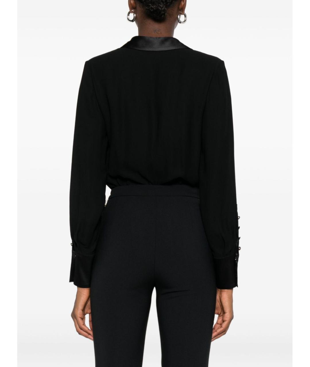 ELISABETTA FRANCHI Черная вискозная блузы, фото 3