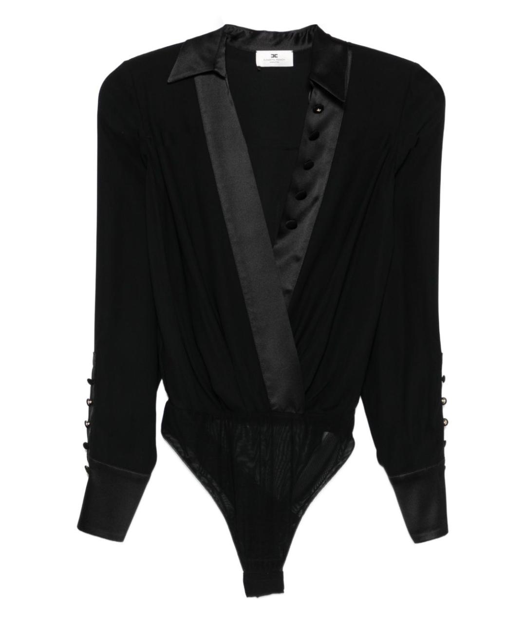 ELISABETTA FRANCHI Черная вискозная блузы, фото 1