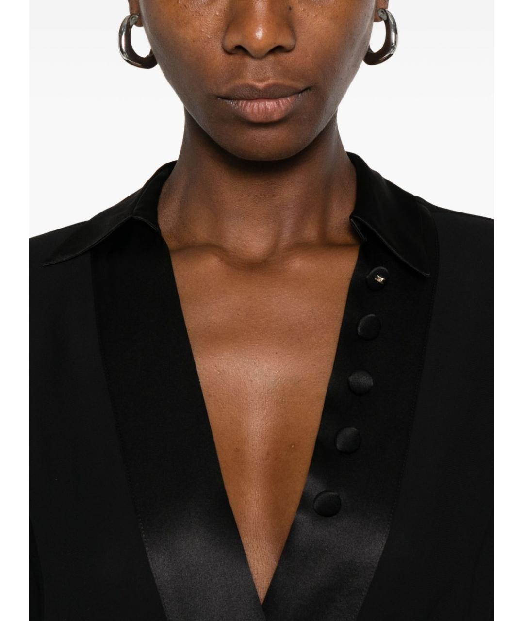 ELISABETTA FRANCHI Черная вискозная блузы, фото 2