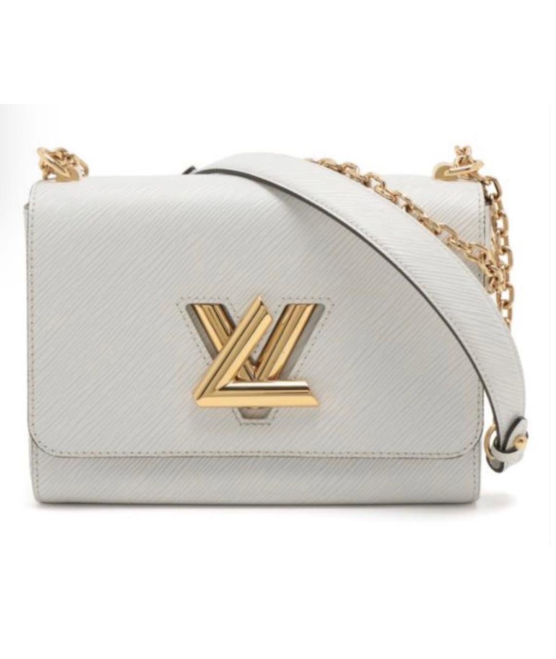 LOUIS VUITTON Белая кожаная сумка через плечо, фото 6