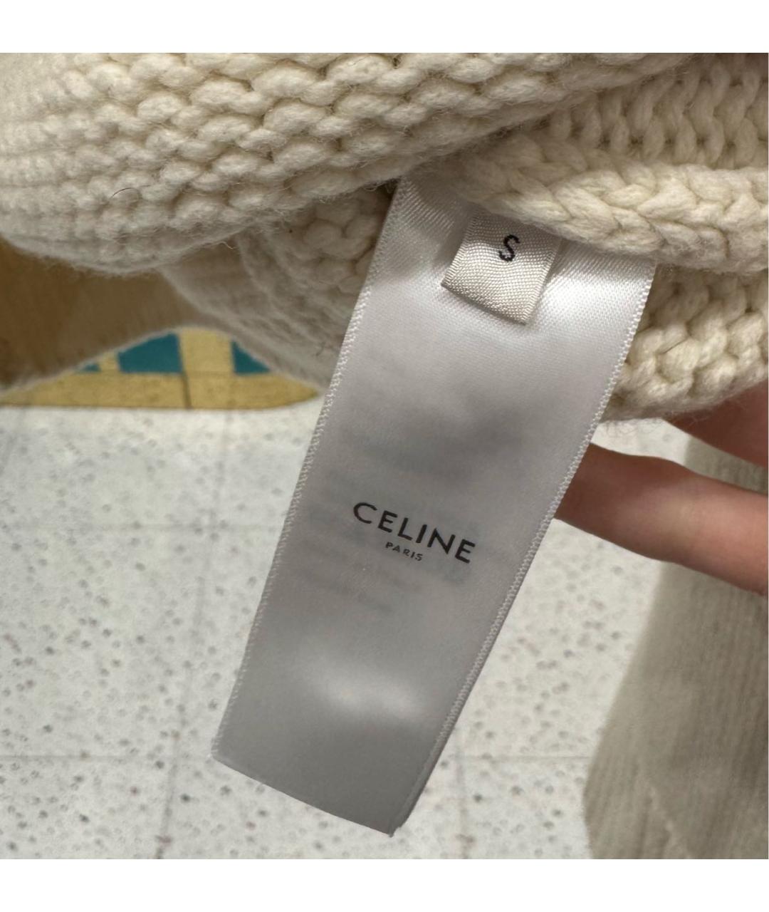 CELINE Бежевый шерстяной джемпер / свитер, фото 3