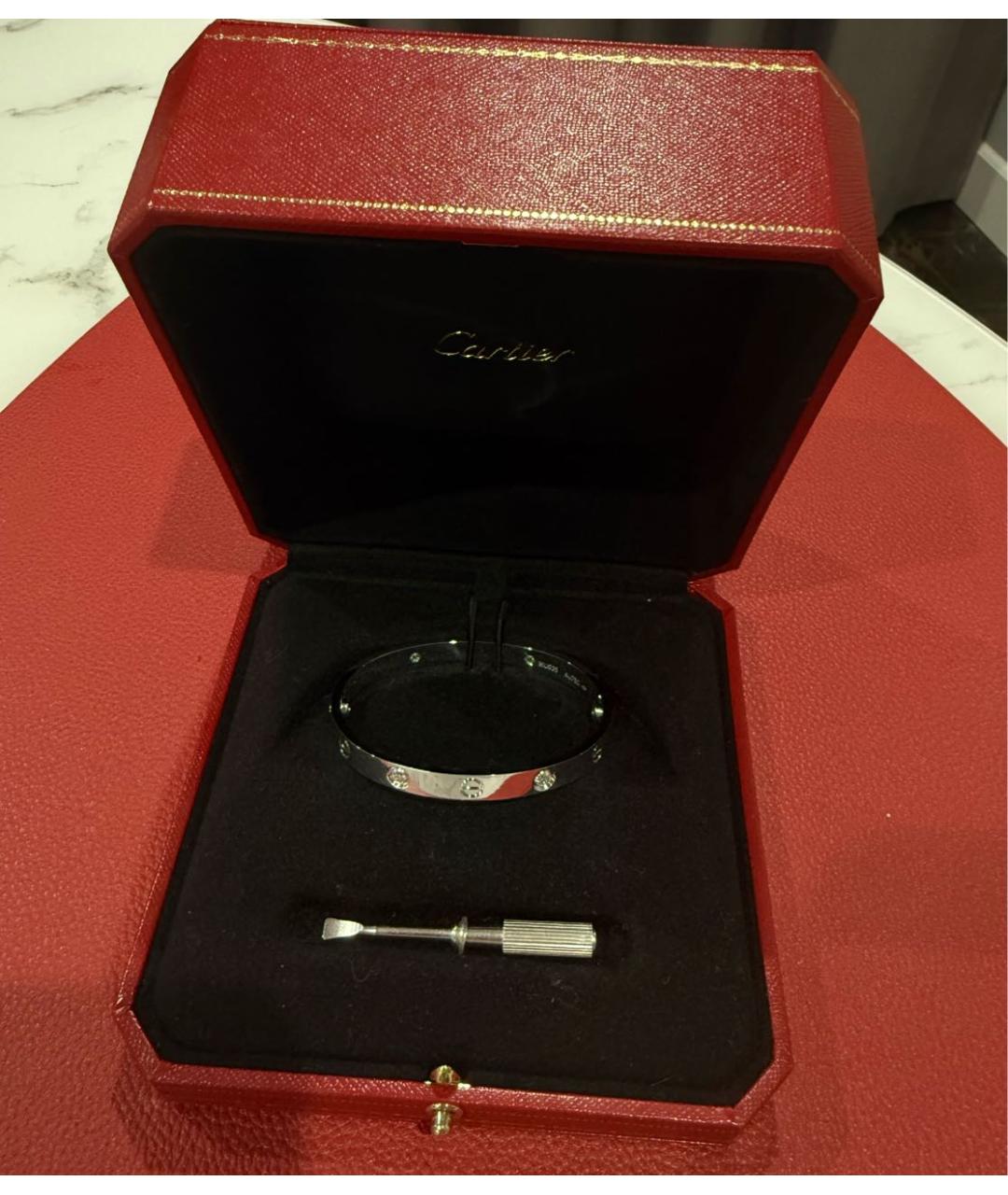 CARTIER Белый браслет из белого золота, фото 5