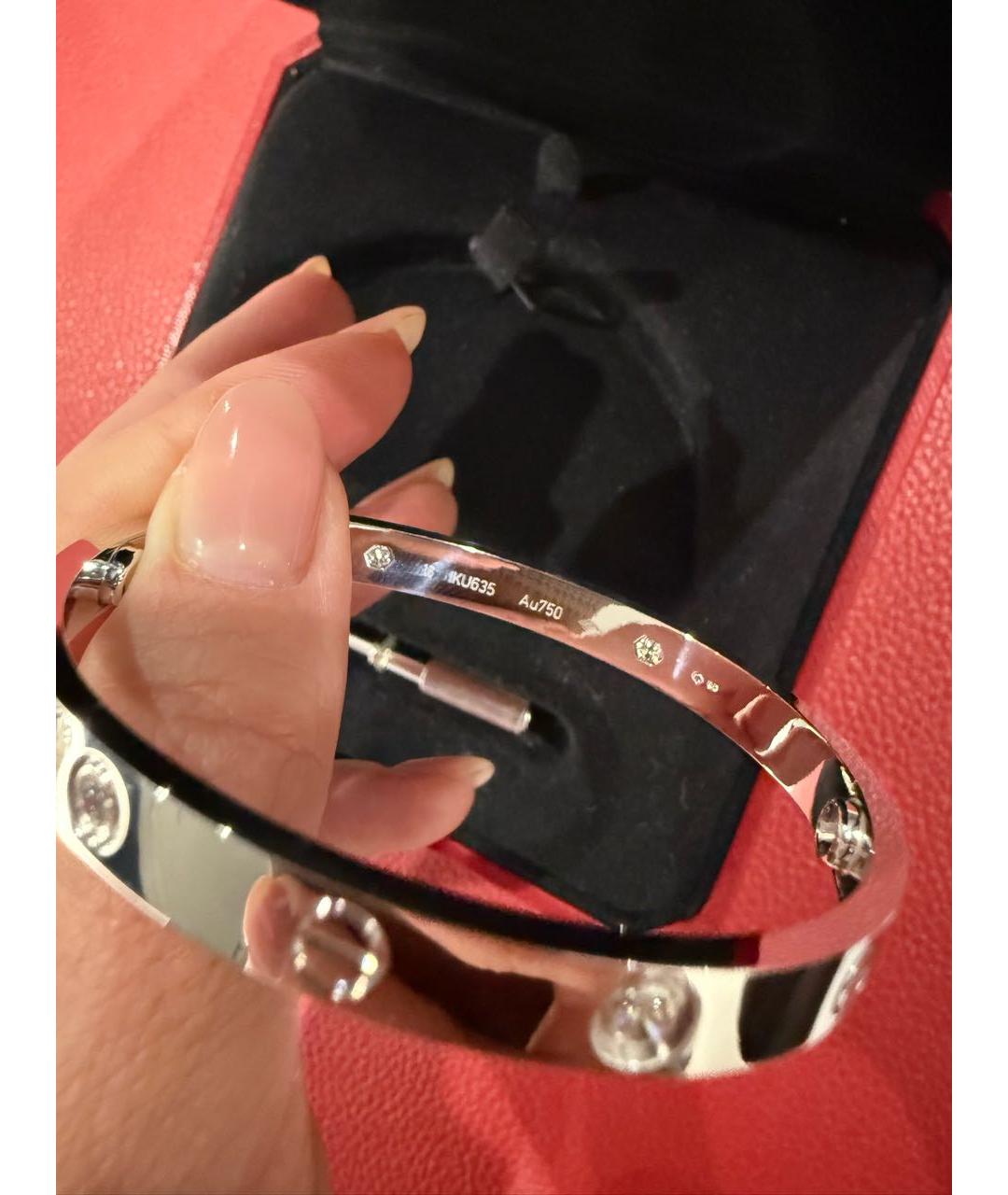 CARTIER Белый браслет из белого золота, фото 3