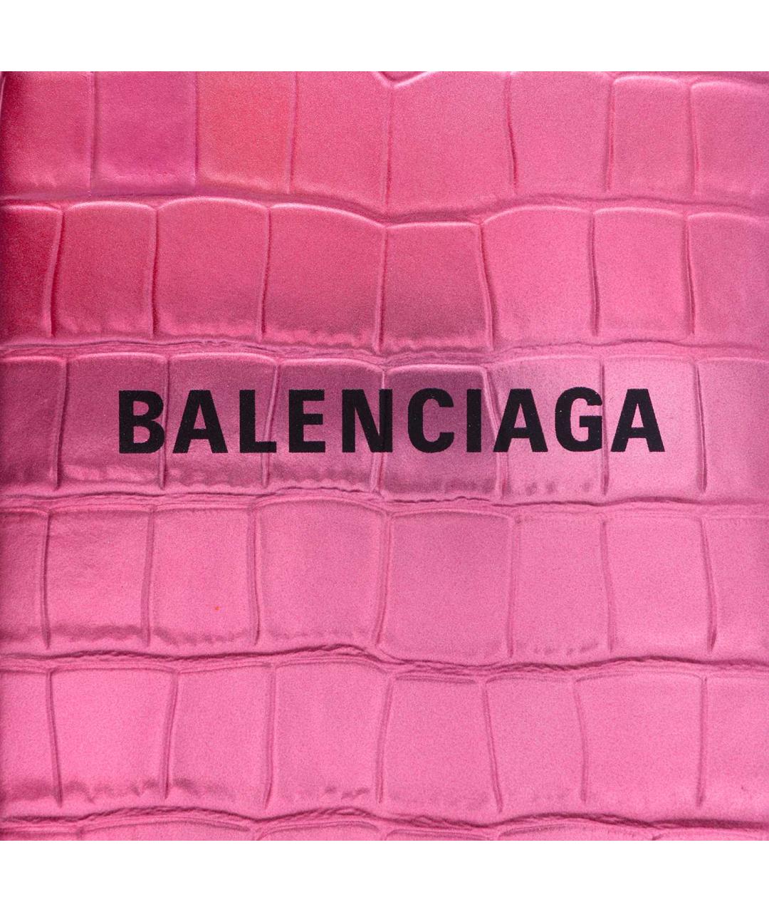BALENCIAGA Розовая кожаная сумка через плечо, фото 7