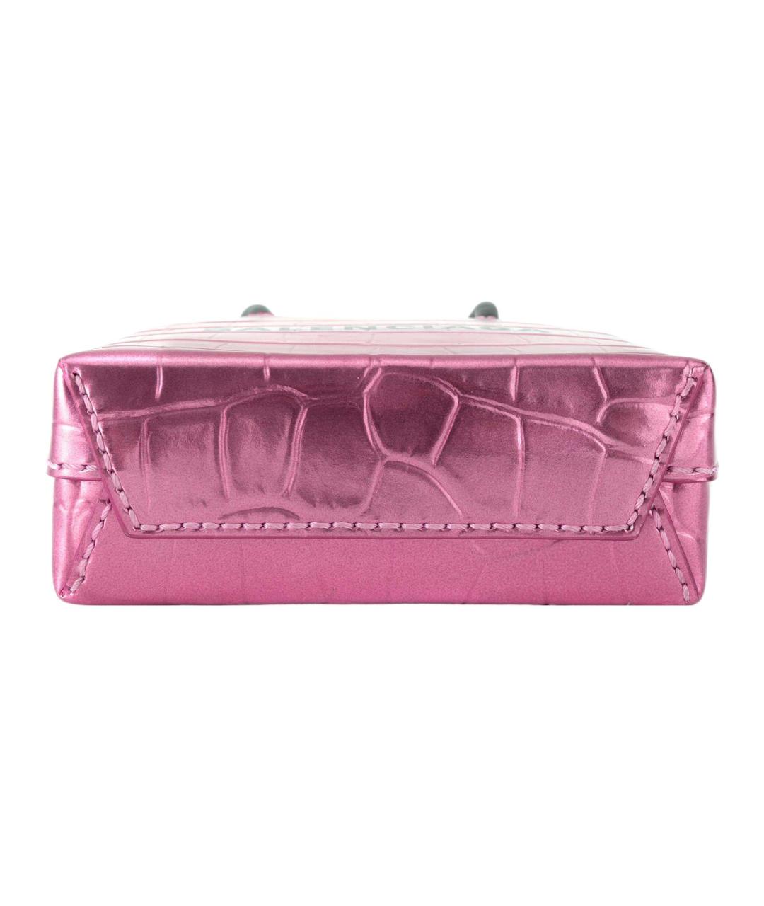 BALENCIAGA Розовая кожаная сумка через плечо, фото 5