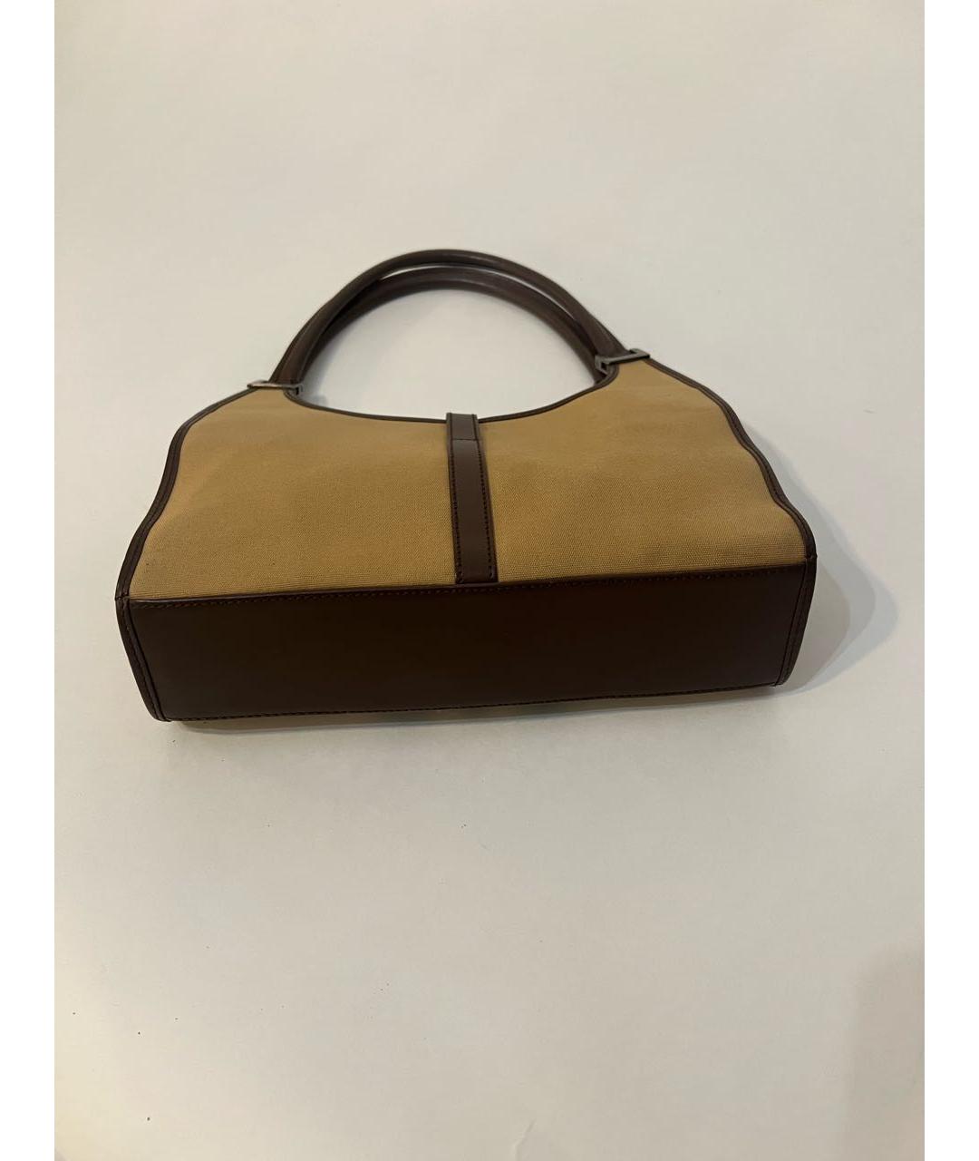 GUCCI Коричневая жаккардовая сумка через плечо, фото 5