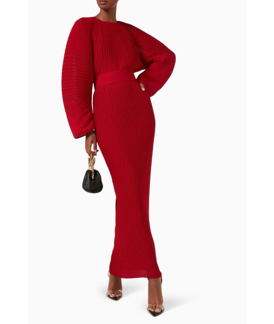SOLACE LONDON Красное полиэстеровое вечернее платье, фото 4