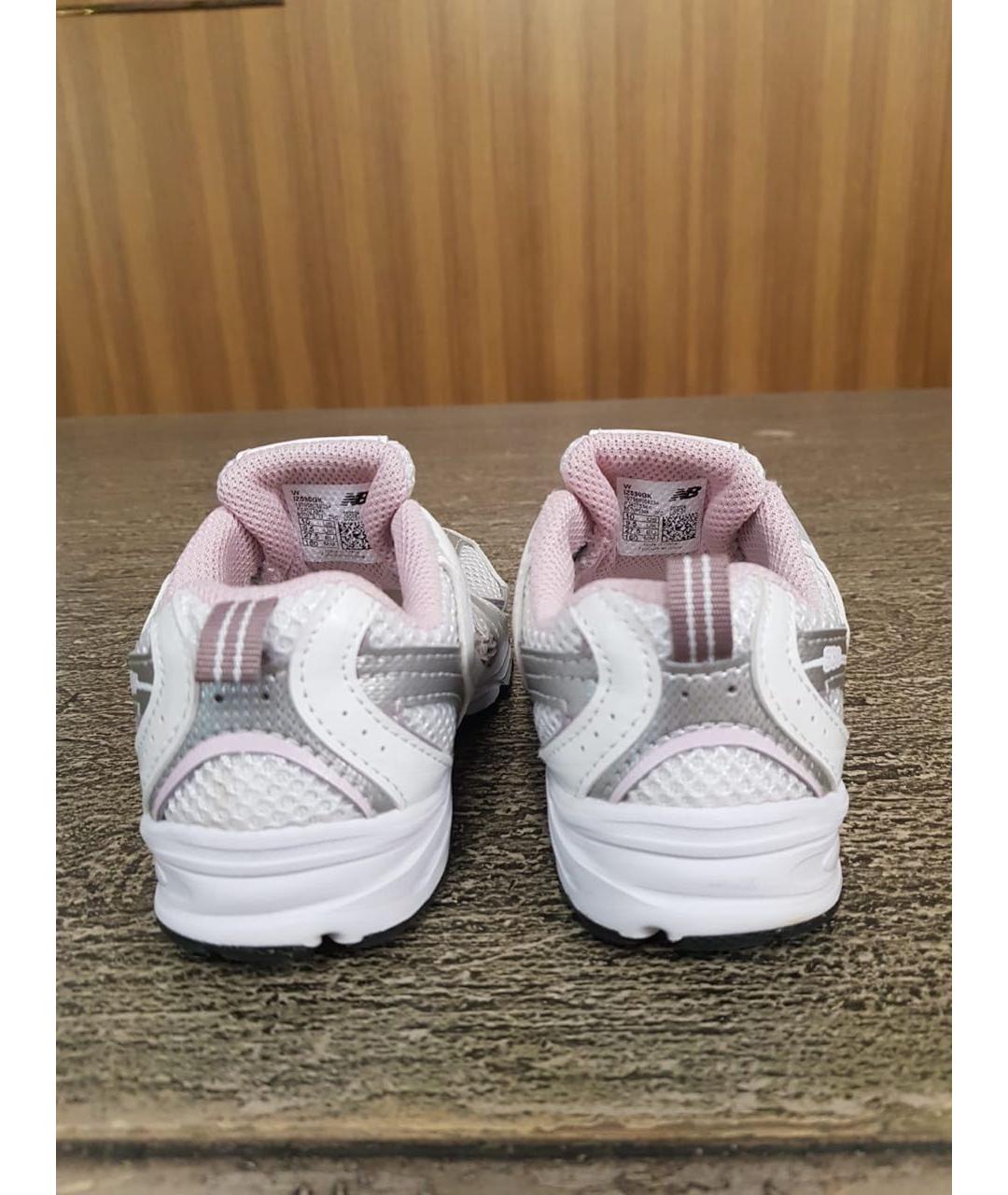 NEW BALANCE KIDS Белые текстильные кеды, фото 4