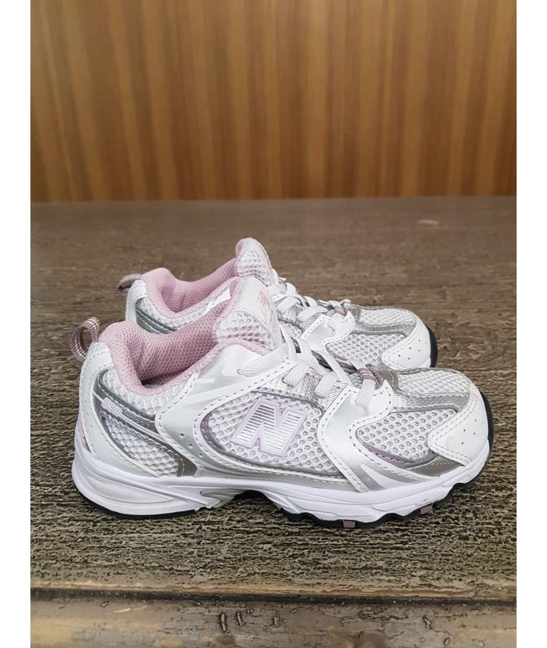 NEW BALANCE KIDS Белые текстильные кеды, фото 1