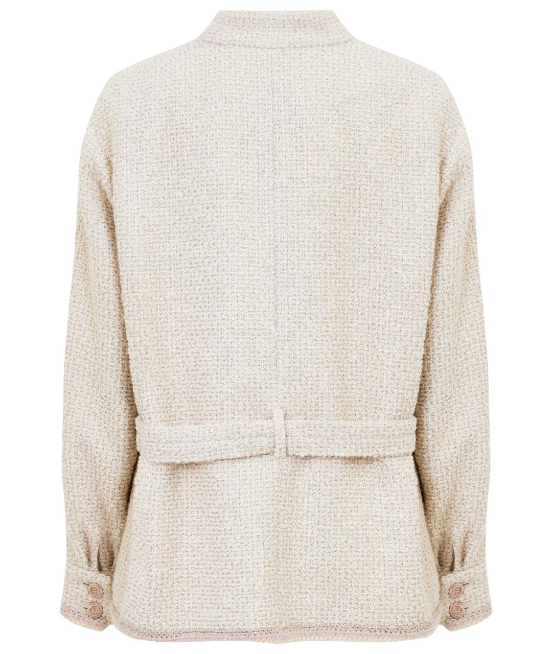 CHANEL Бежевый кашемировый жакет/пиджак, фото 16