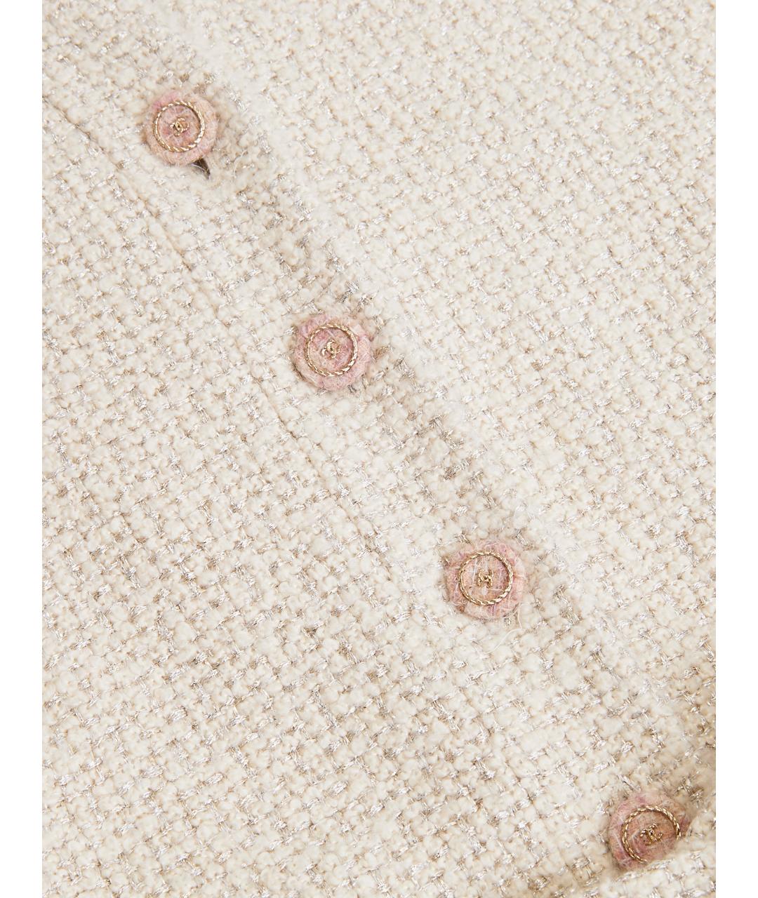 CHANEL Бежевый кашемировый жакет/пиджак, фото 13