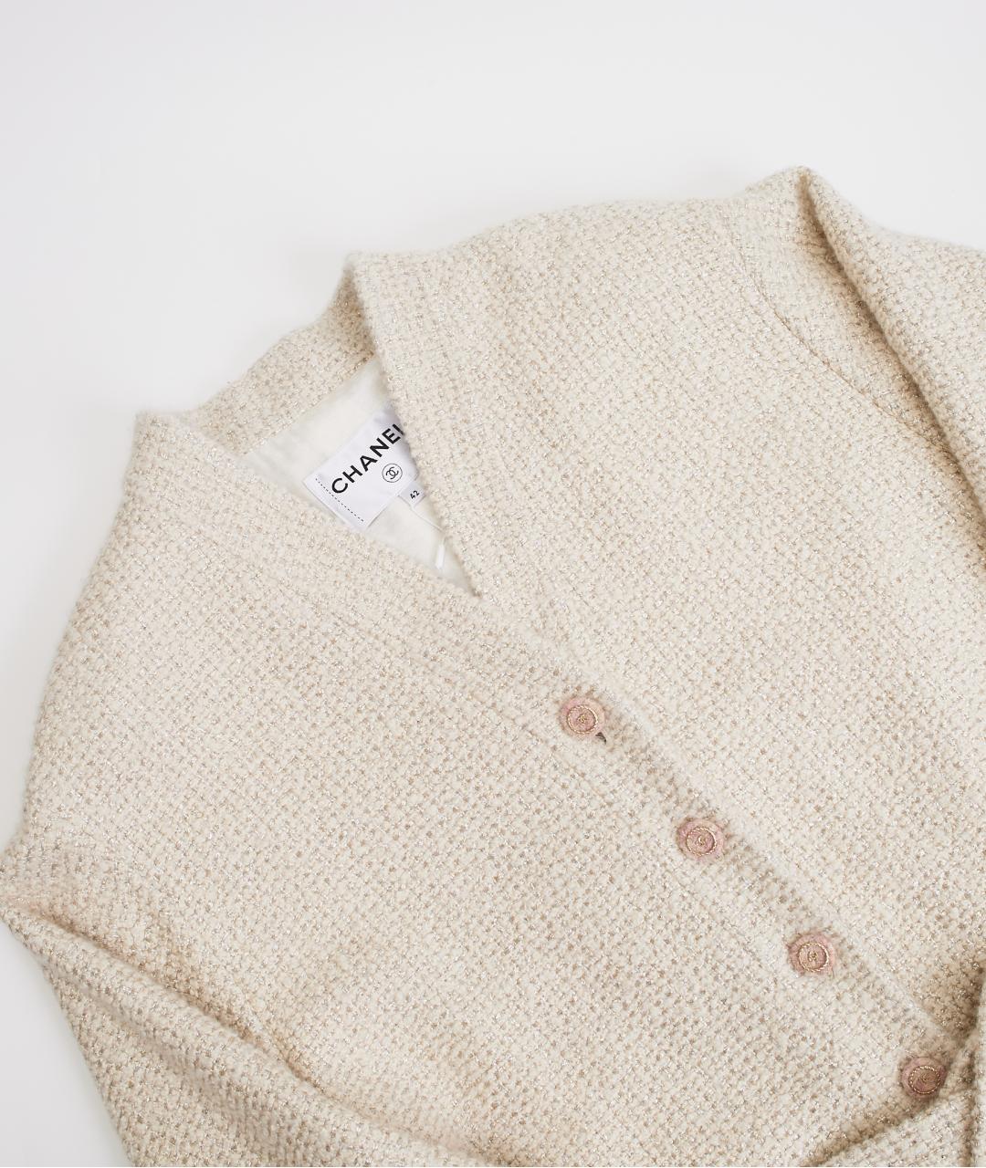 CHANEL Бежевый кашемировый жакет/пиджак, фото 3
