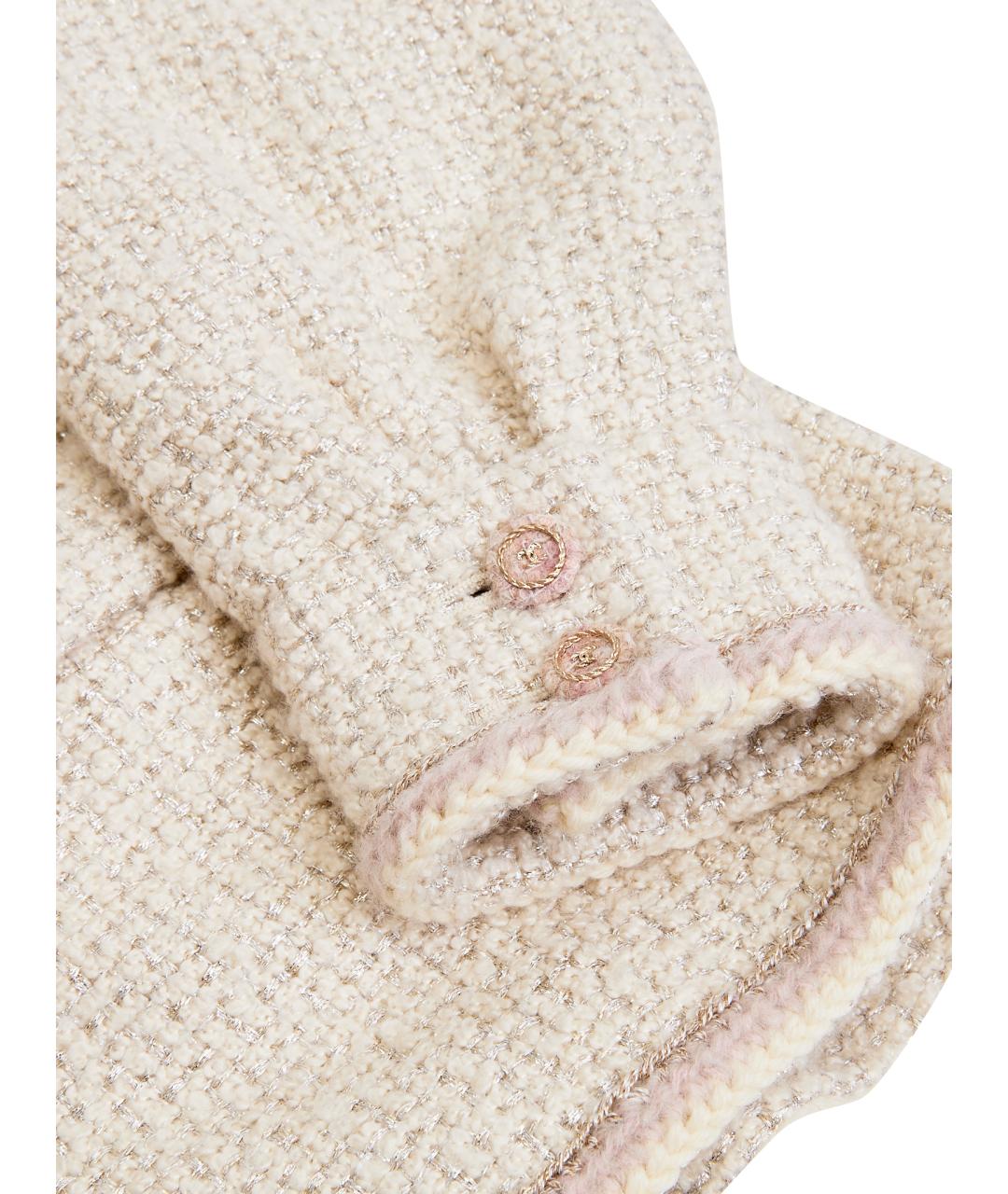 CHANEL Бежевый кашемировый жакет/пиджак, фото 15