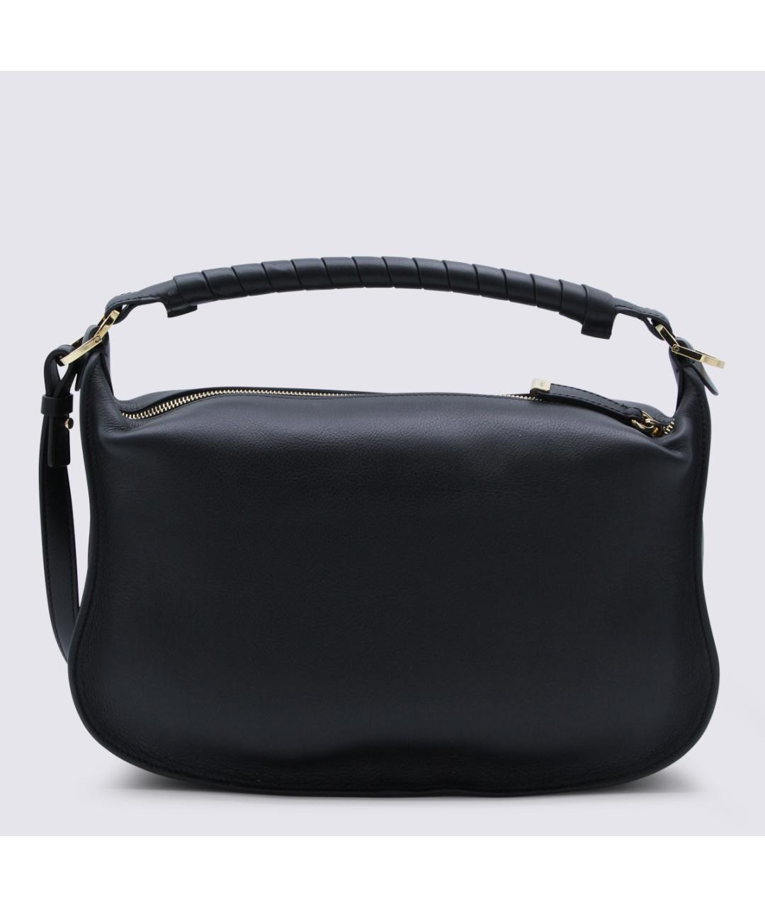 CHLOE Черная кожаная сумка с короткими ручками, фото 3
