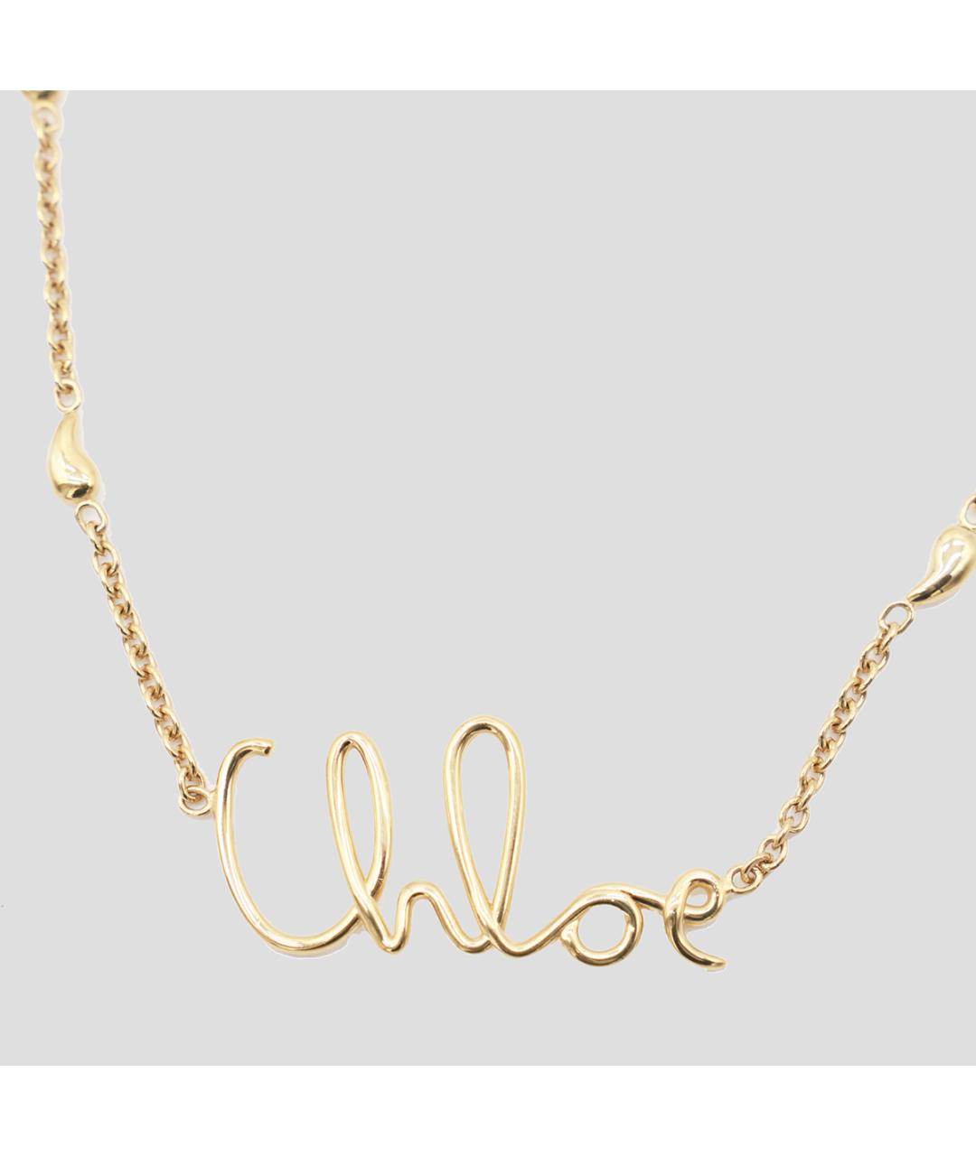 CHLOE Золотое металлическое колье, фото 2