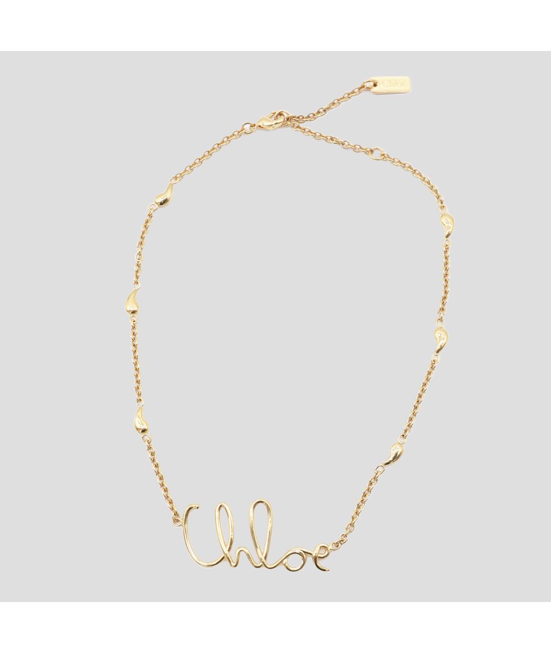 CHLOE Золотое металлическое колье, фото 3