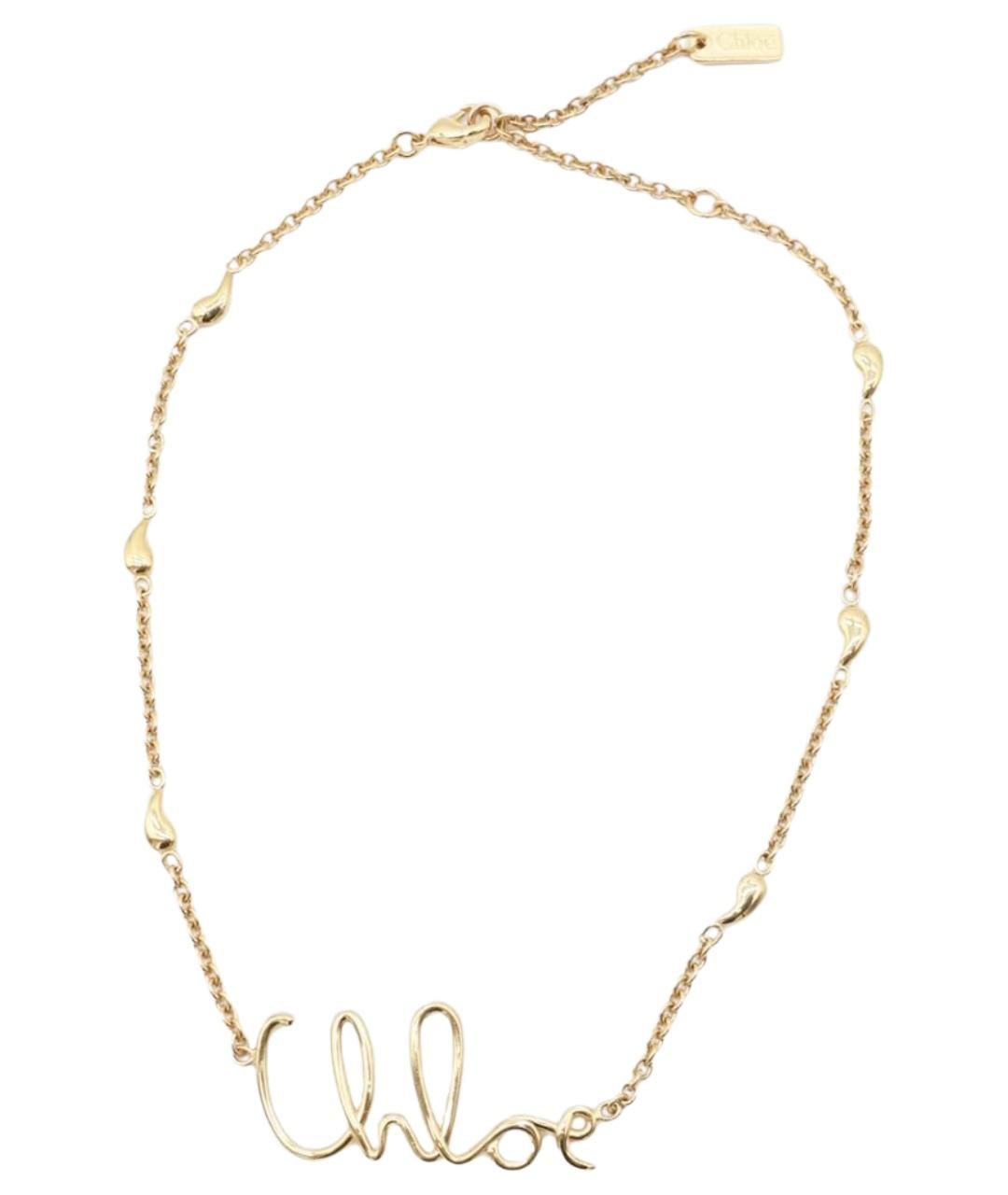 CHLOE Золотое металлическое колье, фото 1