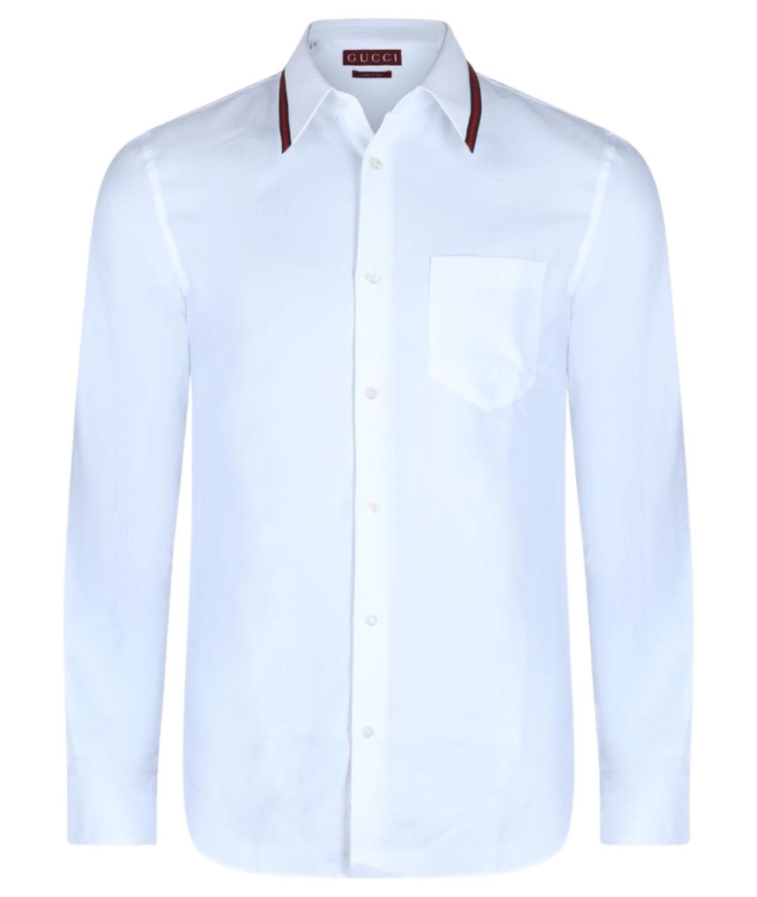 GUCCI Белая хлопковая кэжуал рубашка, фото 1