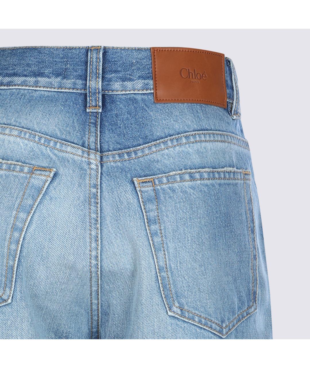 CHLOE Синие хлопковые прямые джинсы, фото 4