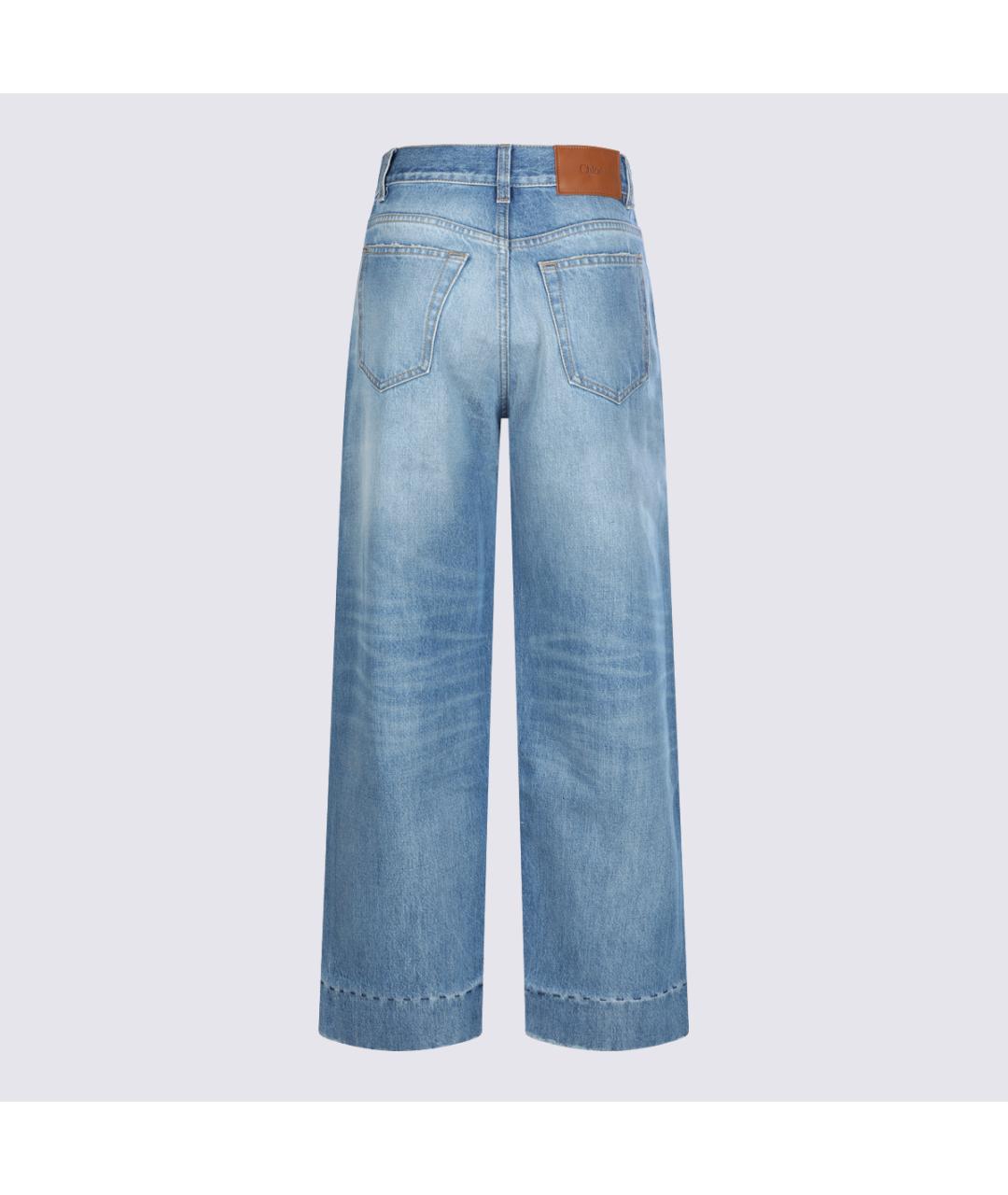 CHLOE Синие хлопковые прямые джинсы, фото 2