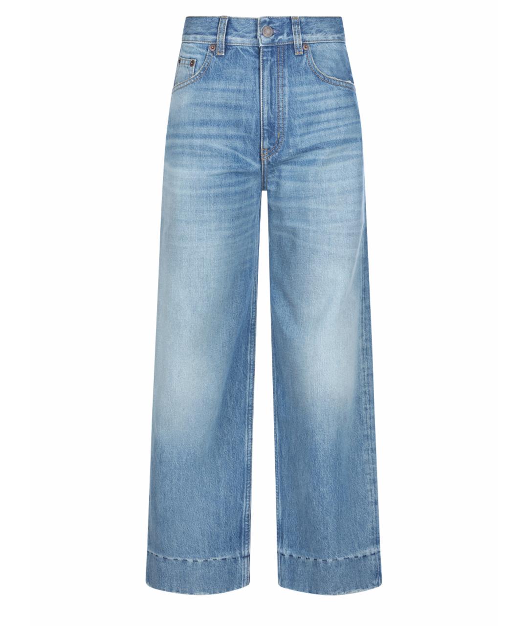 CHLOE Синие хлопковые прямые джинсы, фото 1