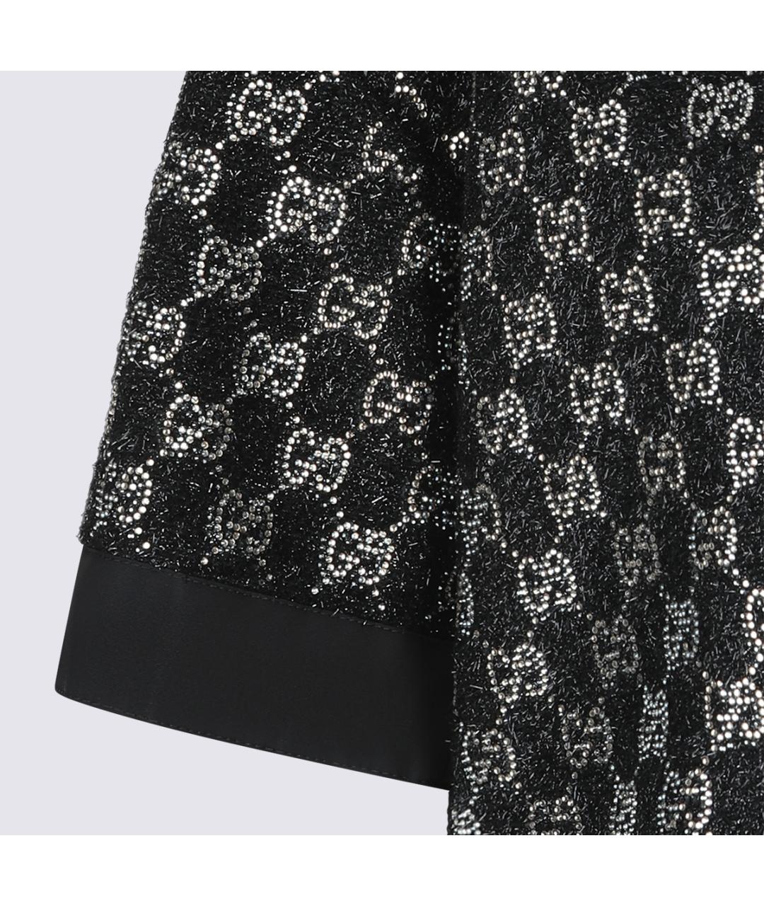 GUCCI Черная вискозная футболка, фото 4