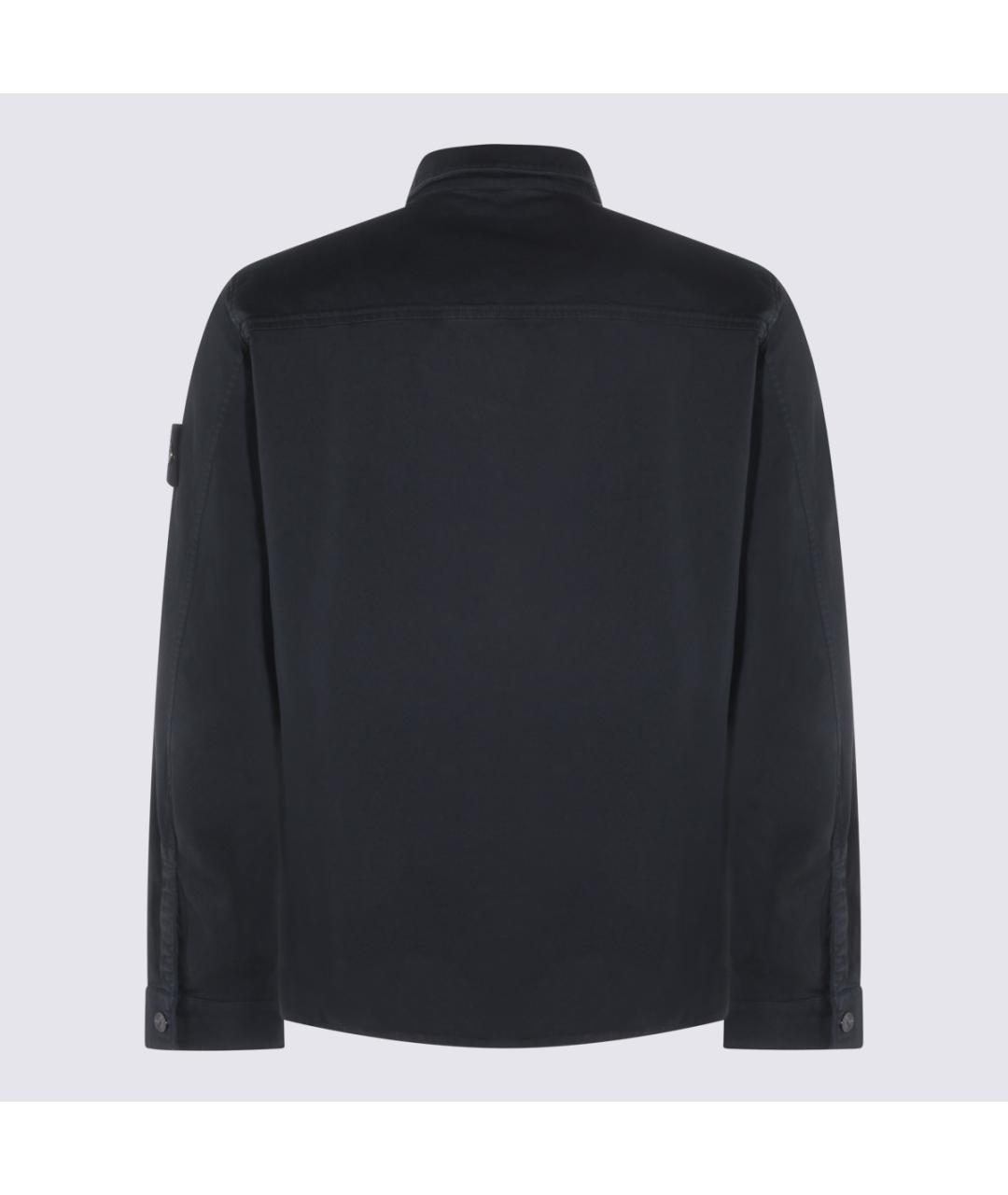 STONE ISLAND Синяя хлопковая кэжуал рубашка, фото 2