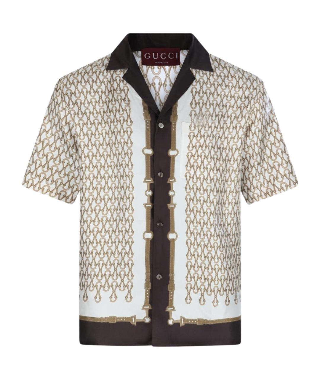 GUCCI Мульти шелковая кэжуал рубашка, фото 1