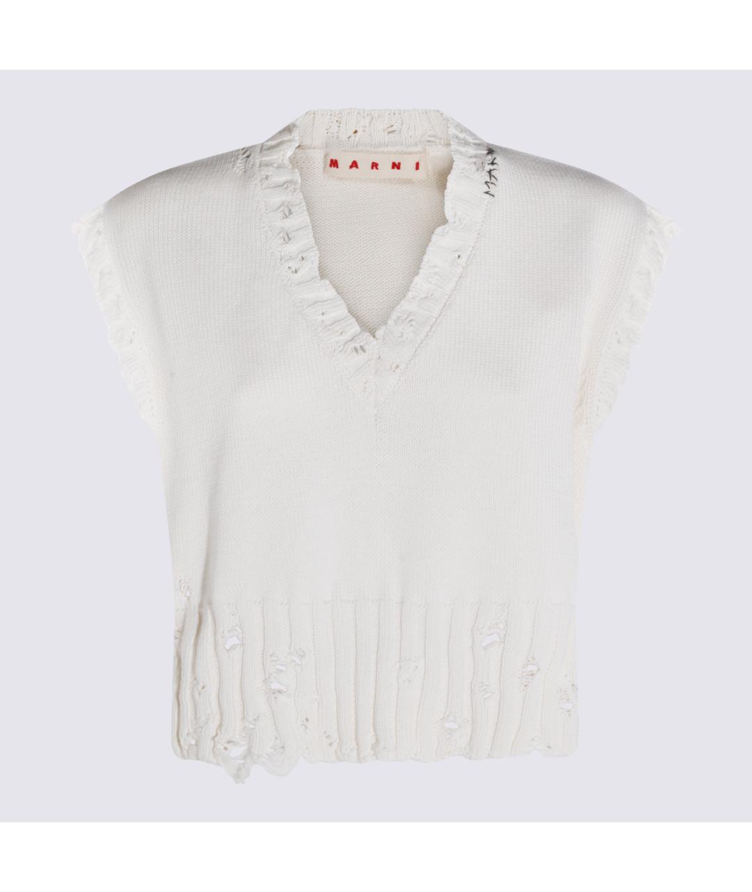 MARNI Белая хлопковая жилетка, фото 6