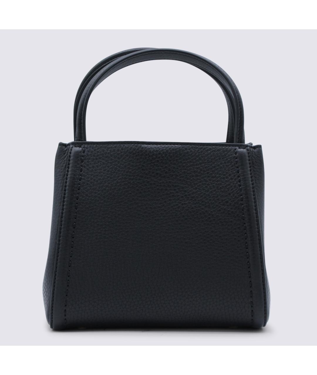 VALENTINO Черная кожаная сумка тоут, фото 3