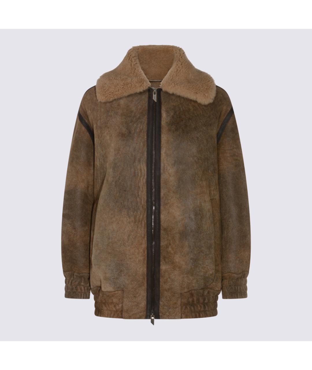 SALVATORE SANTORO Коричневая кожаная куртка, фото 5