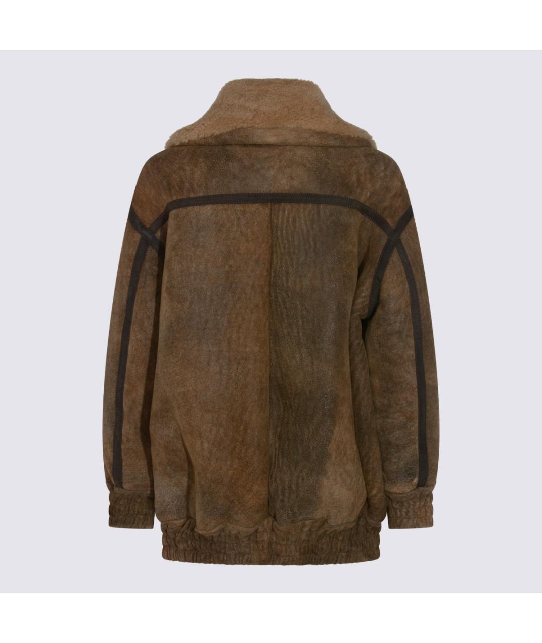 SALVATORE SANTORO Коричневая кожаная куртка, фото 2