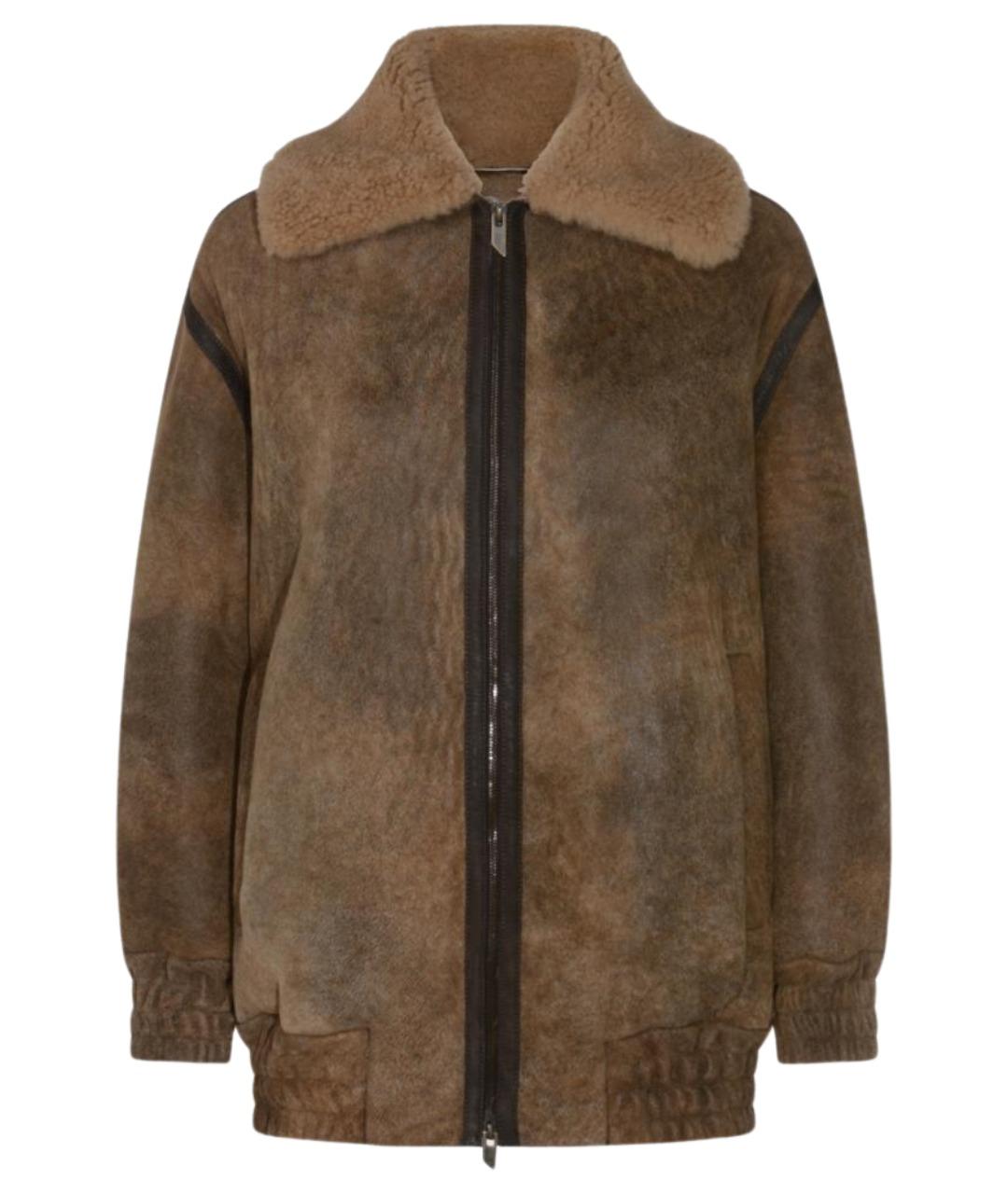 SALVATORE SANTORO Коричневая кожаная куртка, фото 1